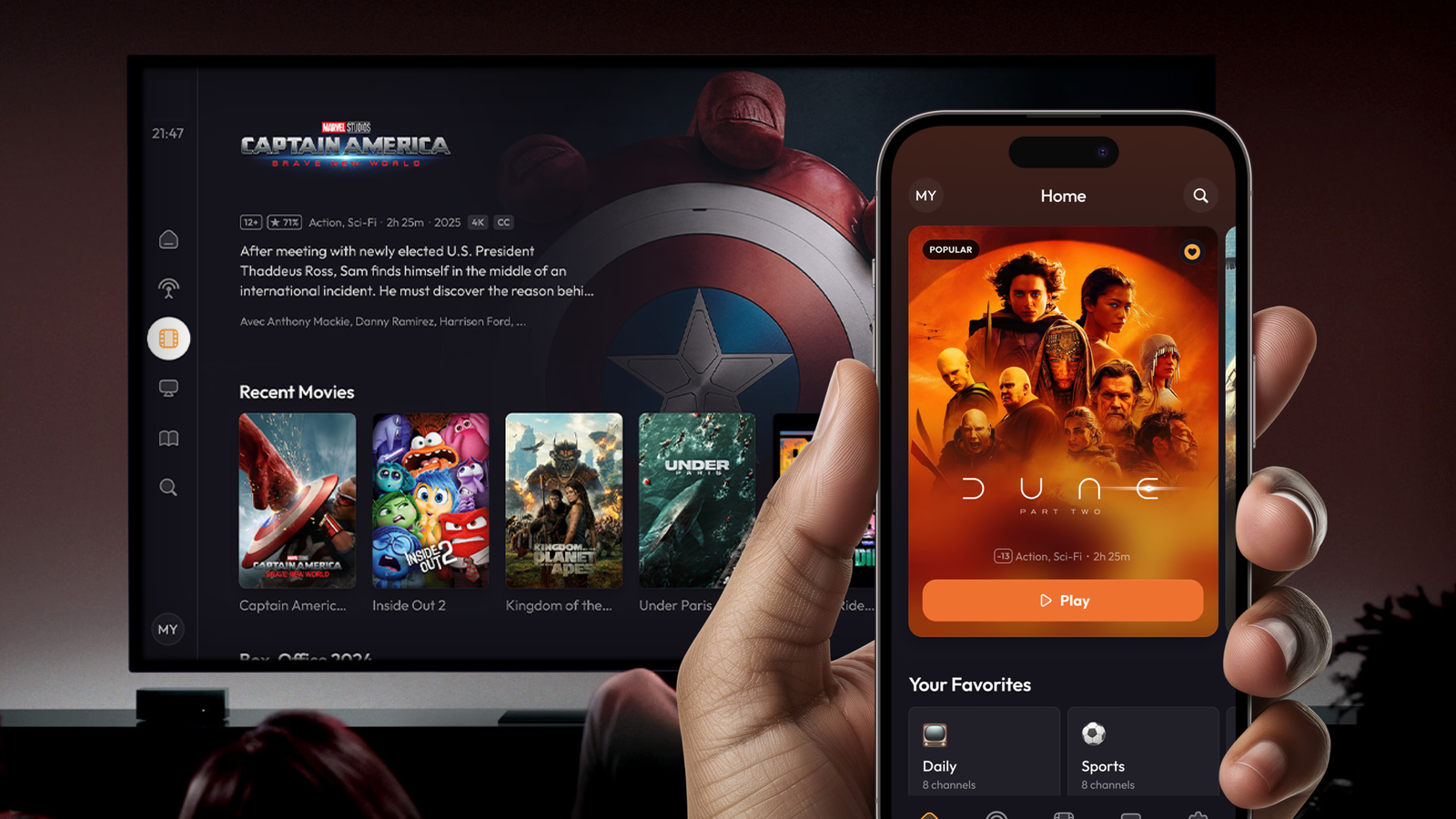 Premium IPTV for Live TV, Sports & On-Demand Streaming