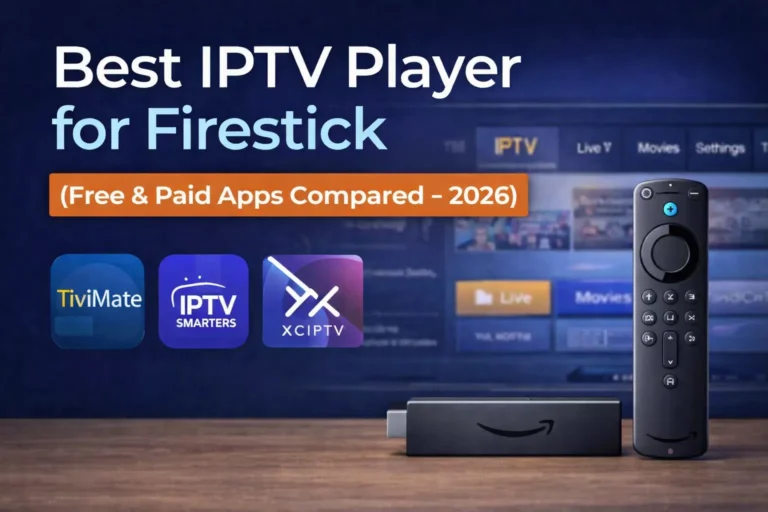 Best IPTV Player for Firestick (Free & Paid Apps Compared – 2026)